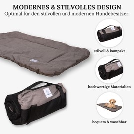 Wanderpfote Dog Mat for On the Go, Rollable - Dog Blanket Outdoor, Dog Bed Waterproof & Washable for Outdoor and Indoor - Travel Blanket Dog (Blue, Size M)