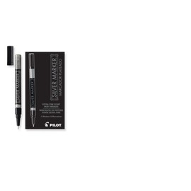 PILOT Metallic Permanent Paint Markers, Silver, Extra Fine Point, 12-Pack (41801)