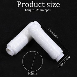 3 PCS Bait Elastic, 0.2 Mm/820 Ft Bait Elastic Sea Fishing Nylon Invisible Thread Fishing Thread for Salmon, Sturgeon, Catfish, Bass, No-Knots String