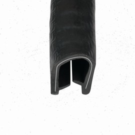 Edge Trim Black Large U Height - 21/32" U Height x 3/64" - 5/32". Grip Range (40 FEET)