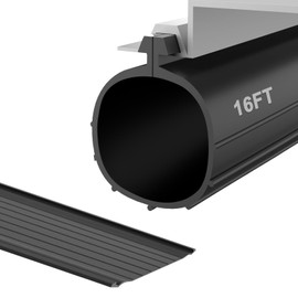DGSL Garage Door Seals Bottom Rubber,16FT Single Slot Garage Door Weather Stripping for Clopay,Gasket Bottom Replacement for Roll Up,Commercial Doors