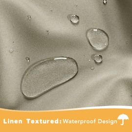 HolidayIdeas Extra Wide Outdoor Curtains for Patio Waterproof, 2 Panels - 110 x 84 Inch - Privacy & Light Filtering Curtains Grommet Outside Curtains for Porch, Gazebo, Pergola, Backyard (Taupe)