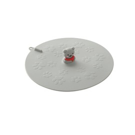 Sink Stopper Silicone Bathtub Stopper,Kitchen Sink Drain Stopper,Bathroom Drain Plug Stopper,Shower Drain Sink Stopper, Laundry Sink Drain Stopper (Grey bootom+Grey Bear with red Scarf)