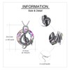 ONEFINITY Dragon Necklace 925 Sterling Silver Purple Light Crystal Pendant