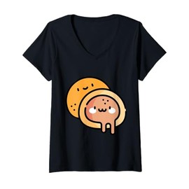 Womens Really Like Mochi Sweet New Year Dessert V-Neck T-Shirt