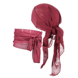 SAFIGLE 1 Set Pirate Costume Accessories Pirate Hat Scarf for Men for Parties Festivals Outdoor Events Breathable Quick Dry Design for Sun Protection