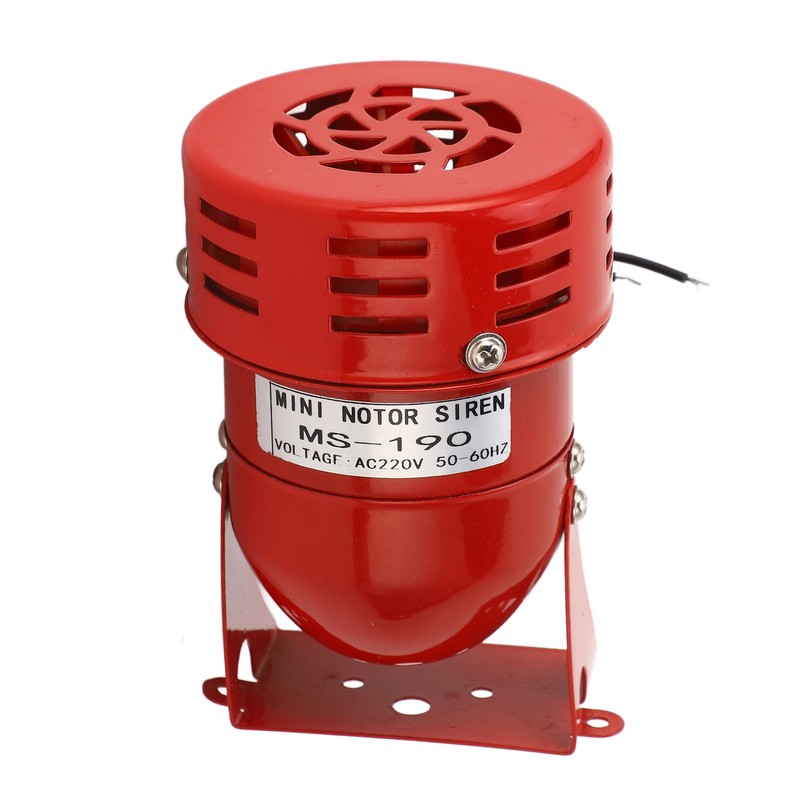 Industrial Motor Alarm Bell Red Color Steel Mini Horn Sound