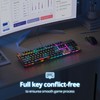 surmen Full Size Creamy Keyboard with Number Pad, 104 Keys