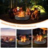 Mr IRONSTONE Outdoor Fire Pit Galvanized Fire Pit Ring, Foldable