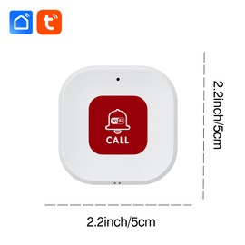 eMylo WiFi Caregiver Pager Receiver Button x 1, Compatible with Tuya Smart/Smart Life/Alexa (Support 2.4GHz), Easy to Use, Support Device Sharing.