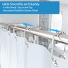 MENGJINGO 12PCS Wide Shower Curtain Hooks, Rust Proof Stainless Steel