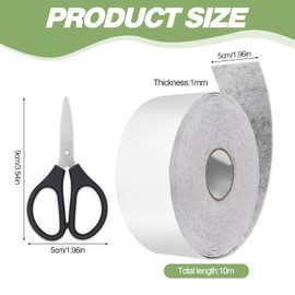 Filzband Selbstklebend - 10m x 5cm Filz Selbstklebend Möbelgleite, a Klebefilz Filzklebeband Filzgleiter Rolle für Stühle, Möbel, Bodenschutz, Schneiden Sie Jede Form (Grau)