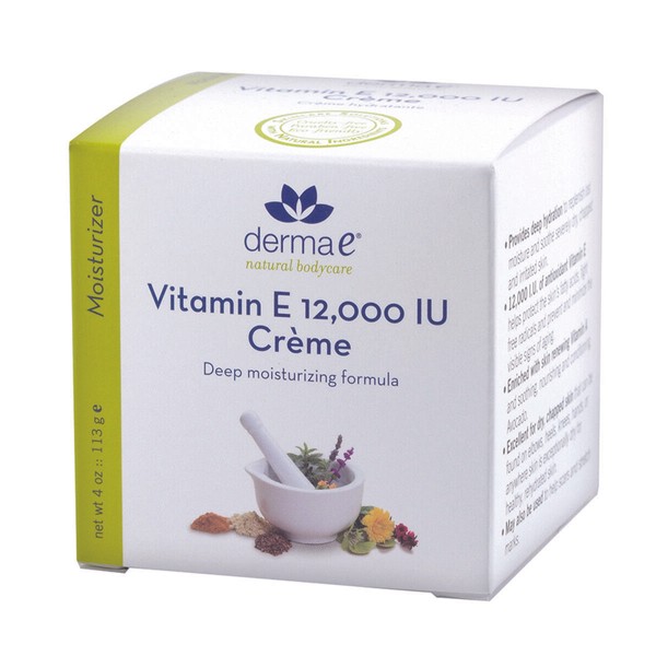 2 x 113ml DermaE Derma Vitamin E 12,000IU Creme / Moisturising Cream