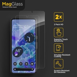 magglass for Pixel 8 Pro Screen Protector (2023) Fingerprint Sensor Compatible, Case Friendly Tempered Glass - Ultra High Clarity (Easy Applicator Included) (HD)