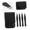 FOMIYES 1set Stainless Steel Eyebrow Tweezers Ergonomic Design for Removal