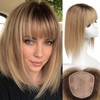 starluck Hair Toppers for Women with Bangs, 5"*5.5"Large Coverage Ombre