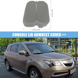 Unifizz 1 Pair Car Center Console Cover Armrest Seat Box Cover Protector Replacement Microfiber Leather for Acura MDX 2007 2008 2009 2010 2011 2012 2013 Gray Arm Rest Cover