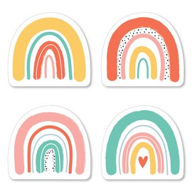 Big Dot of Happiness Hello Rainbow - DIY Shaped Boho Baby Shower and Birthday Party Cut-Outs - 24 Count