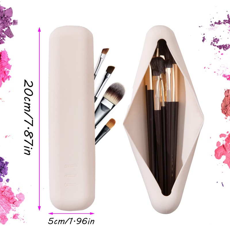 Silicon Make Up Brushes Holder - Portable Travel Makeup Brush