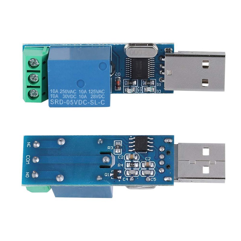 Taidda USB Relay Module, Sturdy Durable Lightweight Lcus1 USB Relay