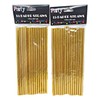 Metallic Gold 15 Paper Straws – 2 Pack