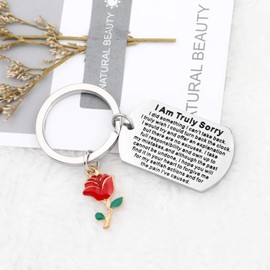WSNANG Apology Keychain Gift Sorry Jewelry I Am Truly Sorry Gift Idea for Apologizing Forgive Me Gifts (CA I Am Truly Sorry DT)