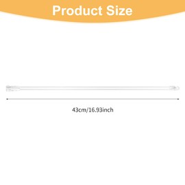 AOOCEEPAW 17 Inches 2 Pieces Blind Wand, Vertical Replacement Parts, Tilt Replacement, Clear Rod with Hook and Grip, Plastic Opener, Long Window Stick Tilt Rod
