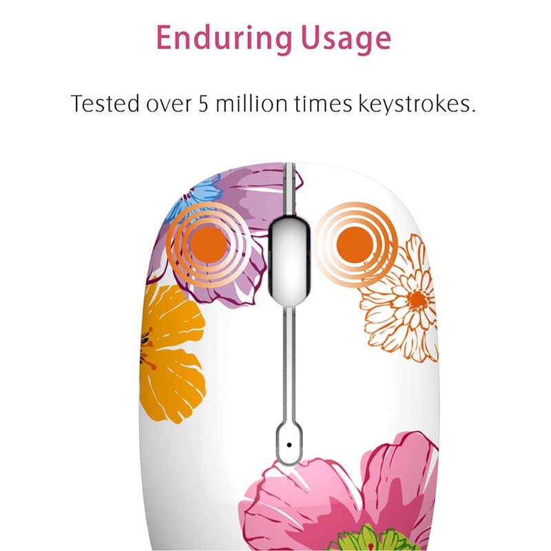 Uiosmuph M101 Wireless Mouse, PC Wireless Mouse, Cute Silent Wireless