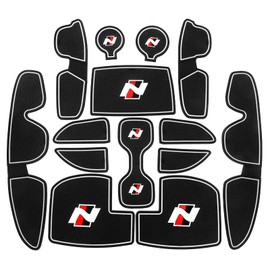 Smabee Anti-Rutsch-Torschlitz-Matte für Hyundai I30 I30 N PD dritte Generation 2017-heute, Innenzubehör, rutschfeste Türrillenpolster, Auto-Untersetzer (weiß)