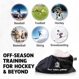 ACE HOCKEY Slide Board Booties for Hockey Slide Board or Fitness Slide Boards - Smooth Gliding - Improve Skating Stride, Speed, Agility - 2 Pairs of Slide Board Booties