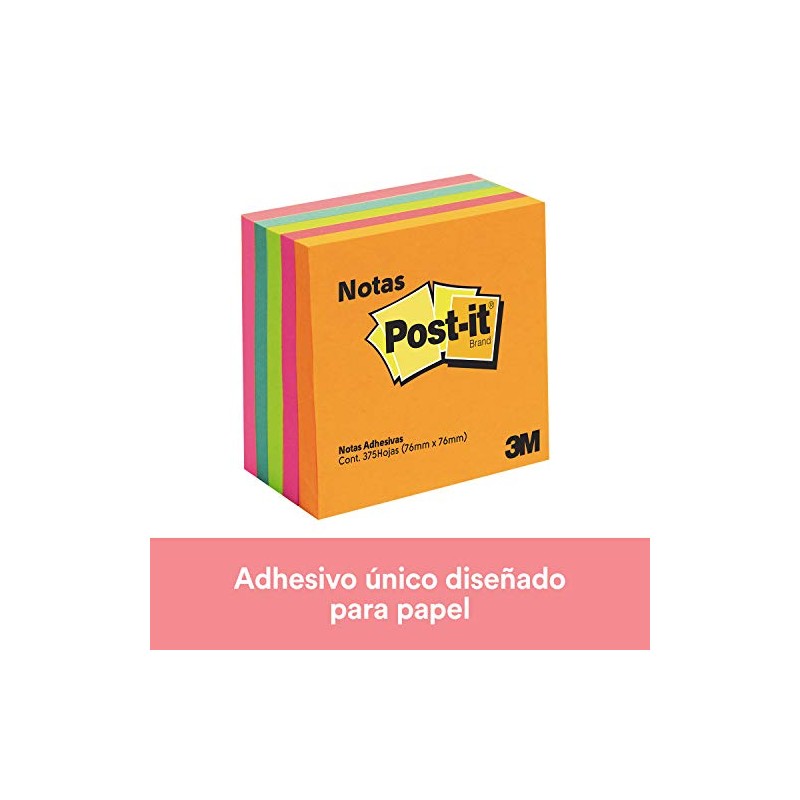Post-it Notas Adhesivas, Colección Capetown, 7.6cm x 7.6 cm, 5