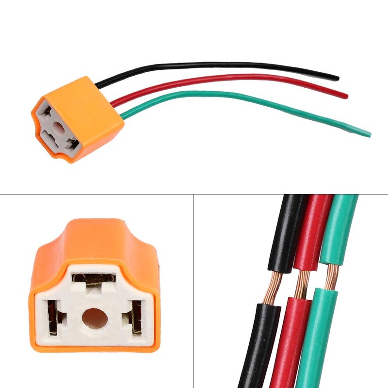 HUIQIAODS H4 Headlight Socket Lamp Connector Plug Wire Harness Adapter
