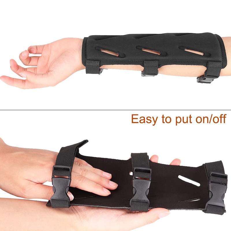KRATARC Archery Arm Guard Adjustable 3-Strap Accessory Lightweight Hunting Target