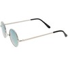 zeroUV Small Retro-Vintage Style Lennon Inspired Round Metal Circle Sunglasses