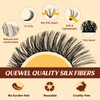 QUEWEL Kit-Extension-Cils,30+40D Faux-Cils-Naturel Mixte 10-18mm Extension Cils Souples avec Colle