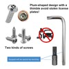 JUSTTOP Anti Theft License Plate Screws Kits, Stainless Steel Rust