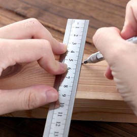 LEONTOOL 2 Pcs Tungsten Steel Scriber with Magnet Replaceable Tip Scriber Tool with Extra 10 Replacement Marking Tip 1 Ruler Etching Engraving Pen for Glass Wood Metal Sheet Leather