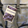 Duchamp Backpack Navy Camouflage Camo Rubberized Foldover Padded Straps