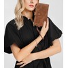 UTO Wristlet Wallet for Women Soft Leather Vegan Large Capacity