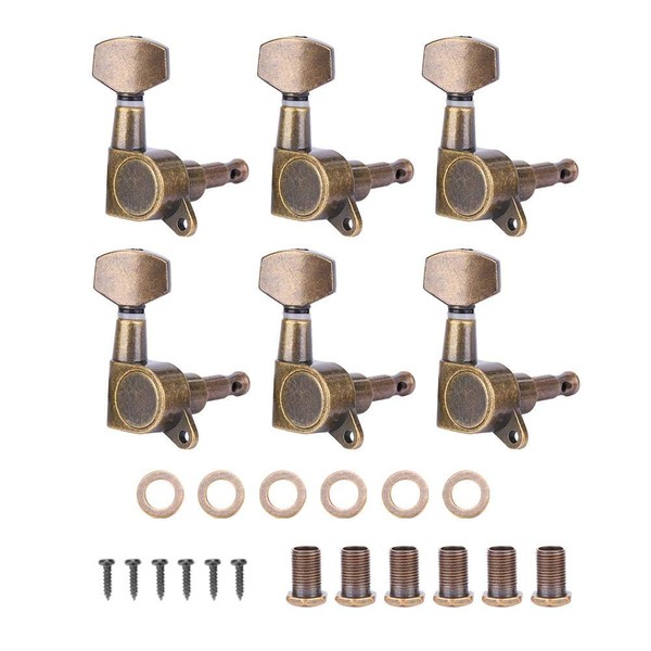 Dilwe Tuning Pegs Locking Tuners Machine Heads with Ferrules Screws