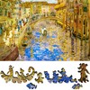 Wooden Jigsaw Puzzle for Adults - Uniquely Shaped Pieces -