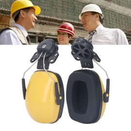 1 Pair Hard Hat Earmuffs Noise Reduction Helmet Safety Helmet Hearing Earmuffs for Construction Site
