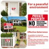 Private Property Sign, No Soliciting No Loitering No Trespassing, 12x8
