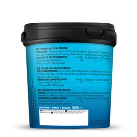 Bodylab24 Creatine Creapure® Drink Fruchtmix 500g, 4g Kreatinmonohydrat in Creapure® Qualität je Pulverportion, echte Erfolgsformel für mehr Energie, Kraft und unterstützend beim Muskelaufbau