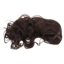 SAFIGLE Long Brown Wavy Wig with Highlights for Women Synthetic Heat Resistant Hair Wig with Bangs Natural Looking for Daily Wear Parties