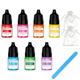 Nurila Set Di Colori Per Sapone, 7 X 5 Ml, Colori Liquidi Concentrati, Con Custodia E Agitatore Per Bombe Da Bagno Fai Da Te, Sapone, Artigianato