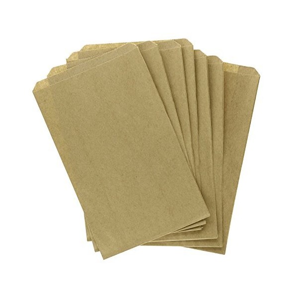 5"x7.5" - 200 Count - Flat Brown Kraft Paper Bags by Flexicore Packaging®, Shopping, Mechandise, Party, Gift Bags