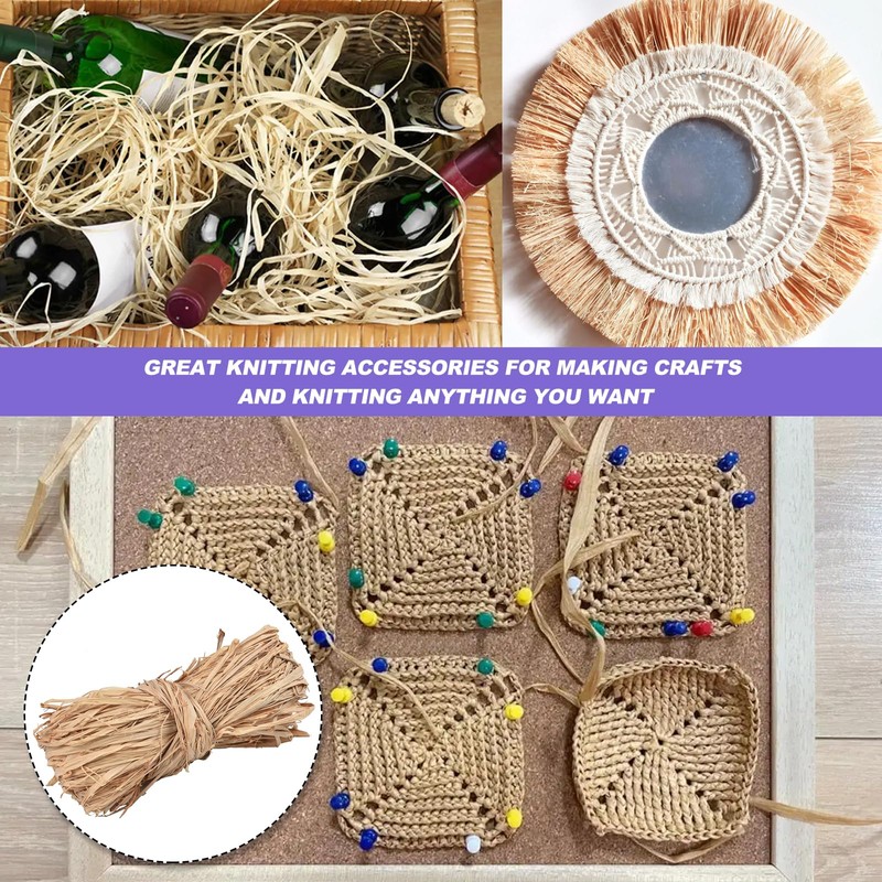 Raffia Raffia Ribbon 200 g Natural Raffia Yarn Raffia Ribbon