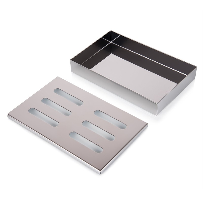 Blumtal smoker, smoker box made of stainless steel, gas barbecue