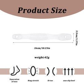 2 Stück Ballenzehen-Schiene, Silikon-Zehentrenner, orthopädisches Hallux-Valgus-Stützband, Zehenglätter (A)